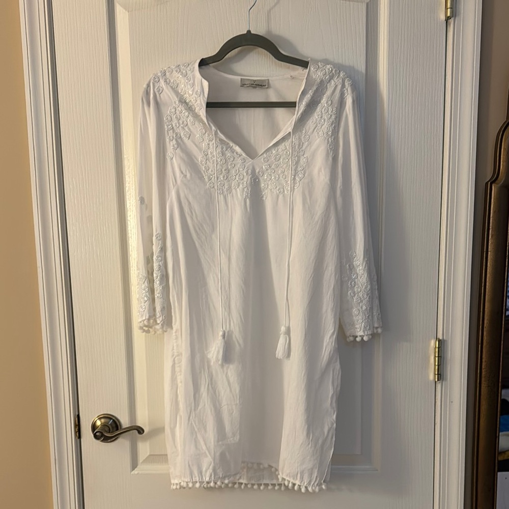 Elegant White Embroidered Dress
